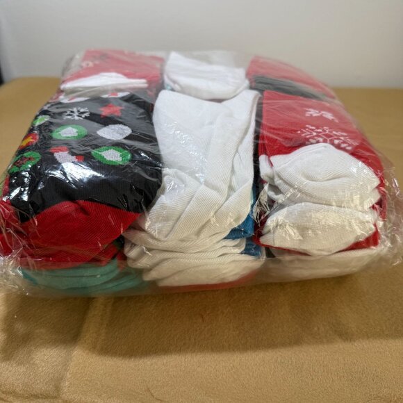 Christmas Snowman Socks Set Festive Holiday Winter OS Bulk Crafts Gifts 30 Pairs - Picture 5 of 7